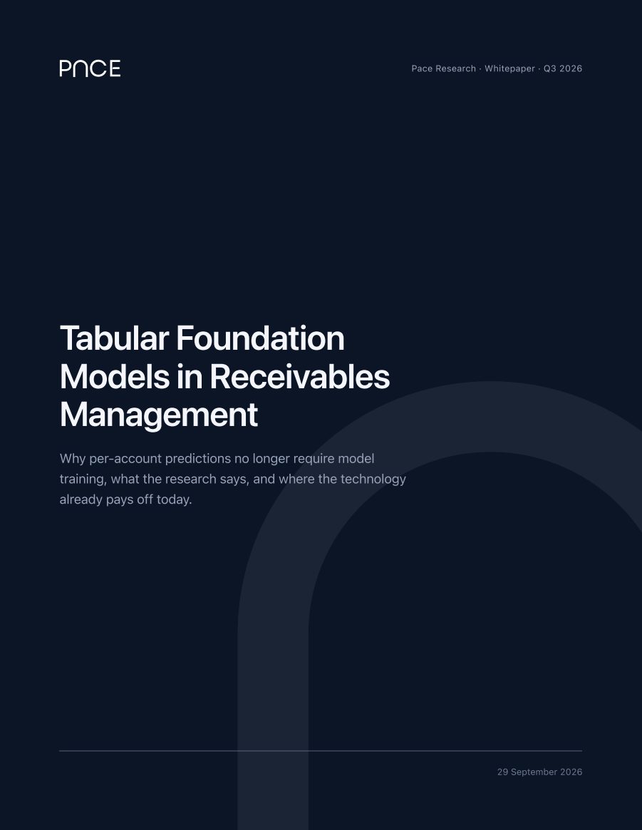 Cover of the whitepaper: Tabular Foundation Models in Receivables Management
